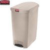 Kosz Slim Jim® Step-On 90L Resin Containers End Step Style beige